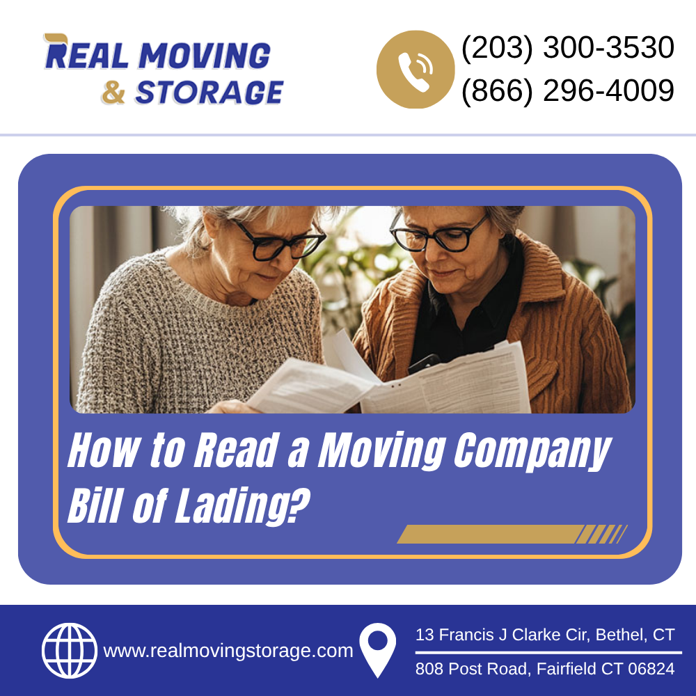 moving company bill of lading